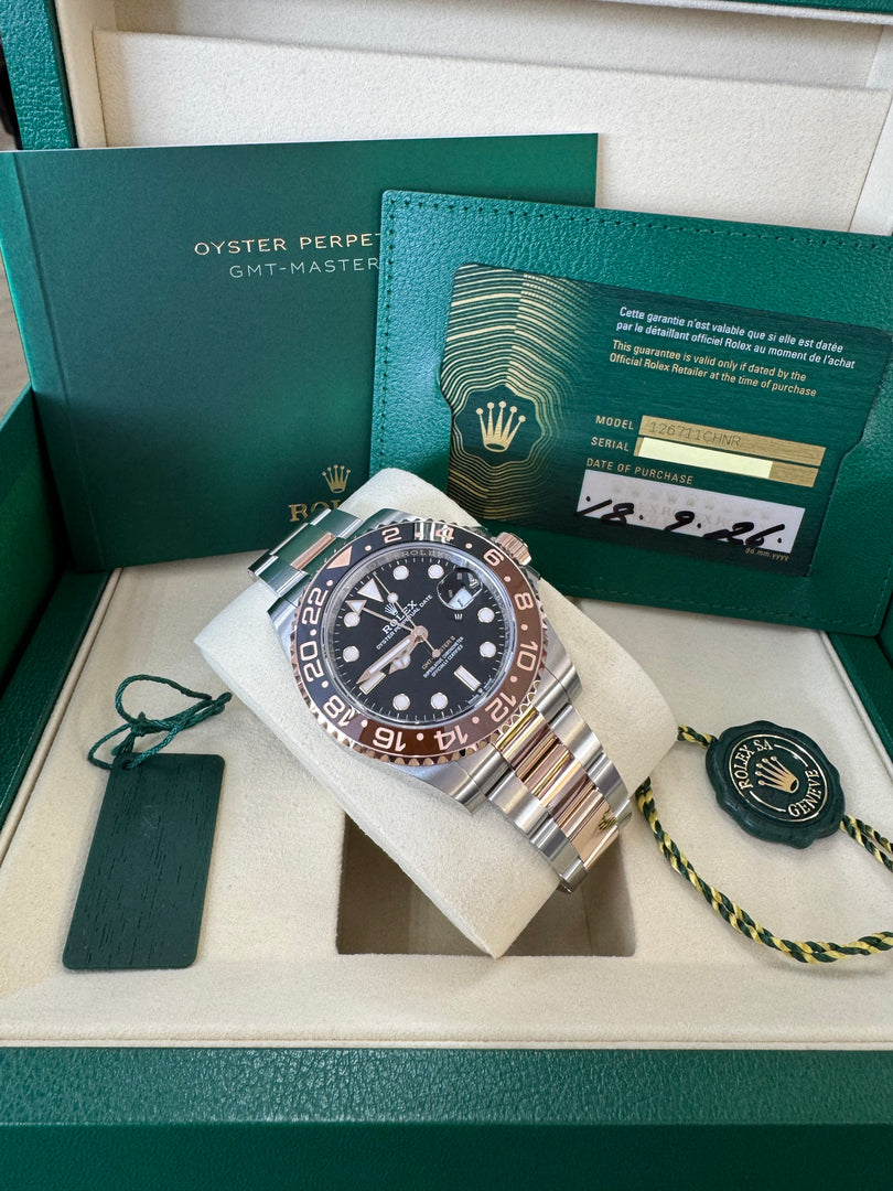 Rolex GMT-Master II "Rootbeer" 2026 126711CHNR Wood Card