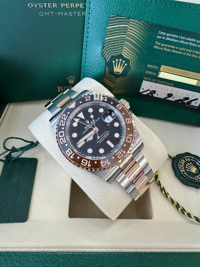 Rolex GMT-Master II "Rootbeer" 2026 126711CHNR Wood Card