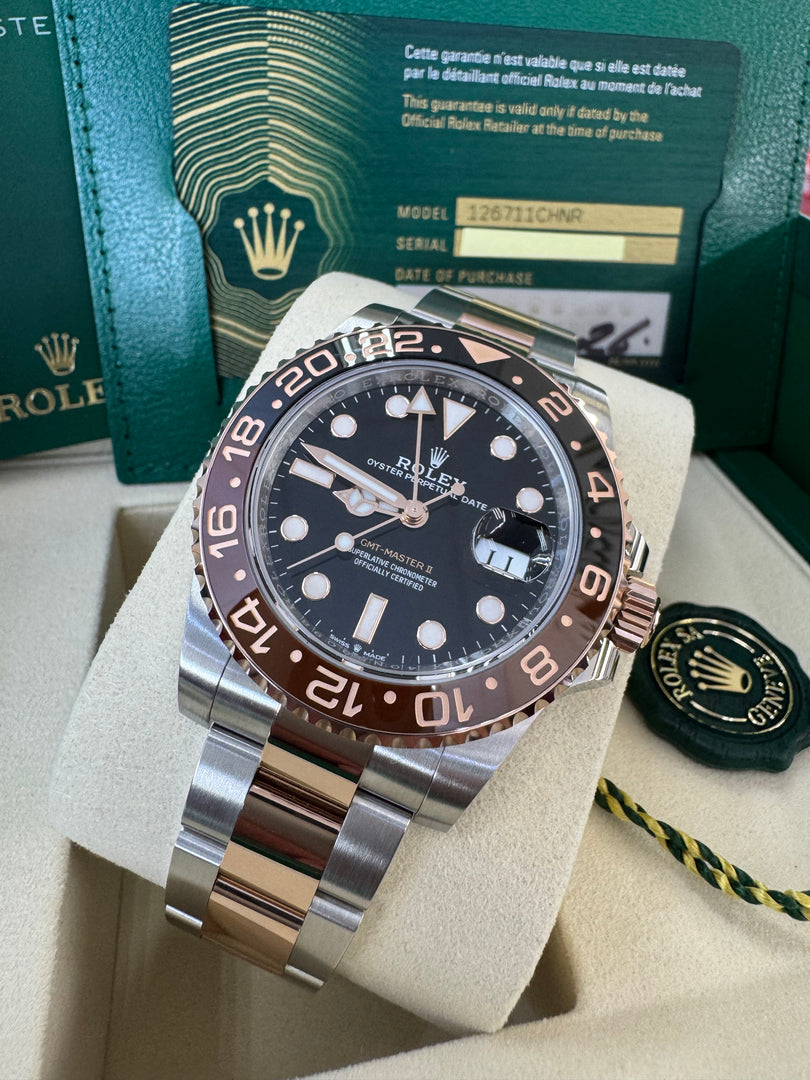 Rolex GMT-Master II "Rootbeer" 2026 126711CHNR Wood Card