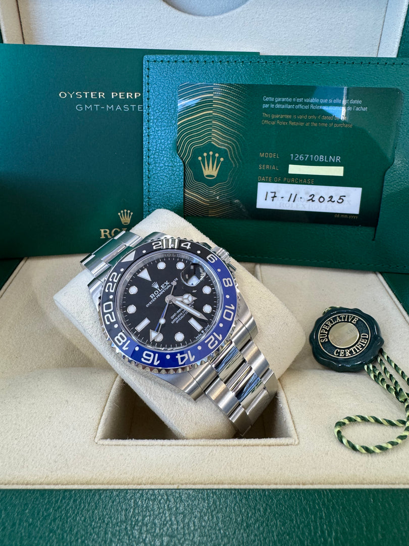 Rolex GMT-Master II "Batman" 2025 126710BLNR Oyster