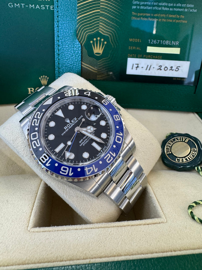 Rolex GMT-Master II "Batman" 2025 126710BLNR Oyster