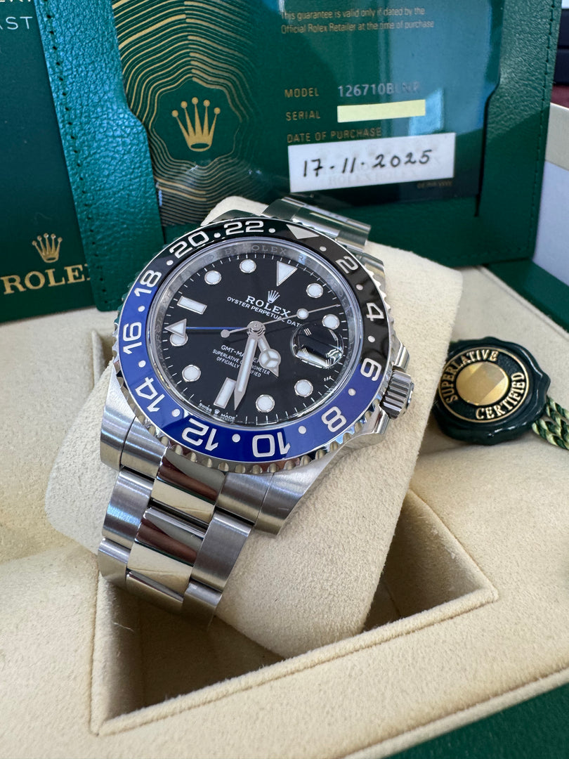 Rolex GMT-Master II "Batman" 2025 126710BLNR Oyster