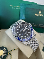 Load image into Gallery viewer, Rolex GMT-Master II "BatGirl" 2026 126710BLNR Jubilee WoodCard