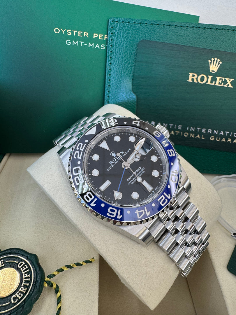 Rolex GMT-Master II "BatGirl" 2026 126710BLNR Jubilee WoodCard