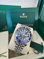 Load image into Gallery viewer, Rolex GMT-Master II "BatGirl" 2026 126710BLNR Jubilee WoodCard