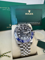Load image into Gallery viewer, Rolex GMT-Master II "BatGirl" 2026 126710BLNR Jubilee WoodCard