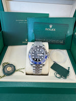 Load image into Gallery viewer, Rolex GMT-Master II "BatGirl" 2026 126710BLNR Jubilee WoodCard