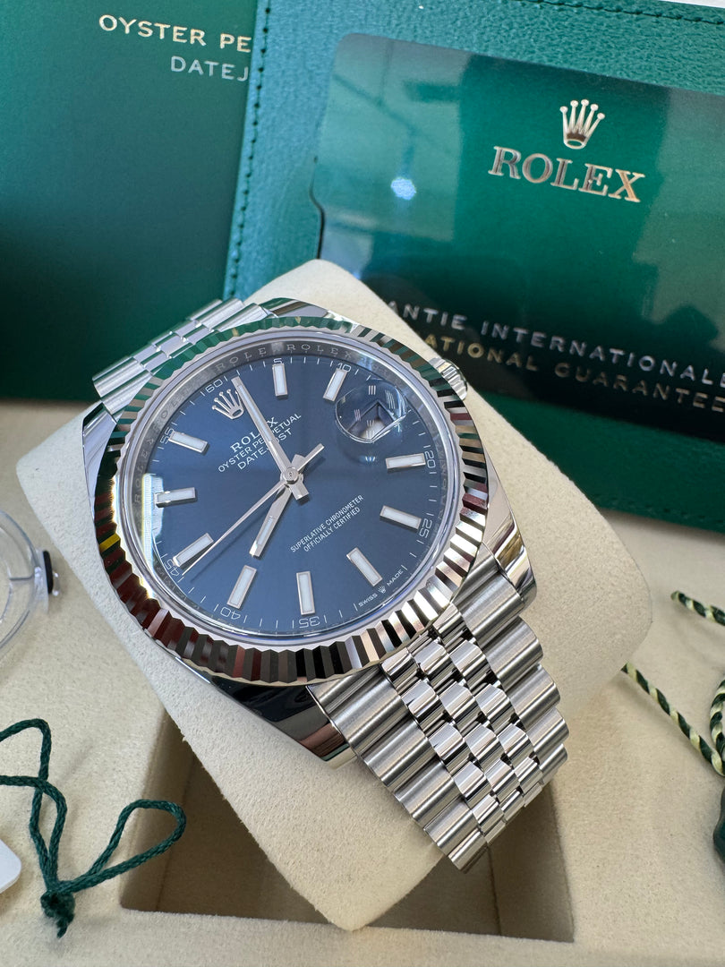 Rolex Datejust 41mm 126334 2026 Blue Index Dial Jubilee