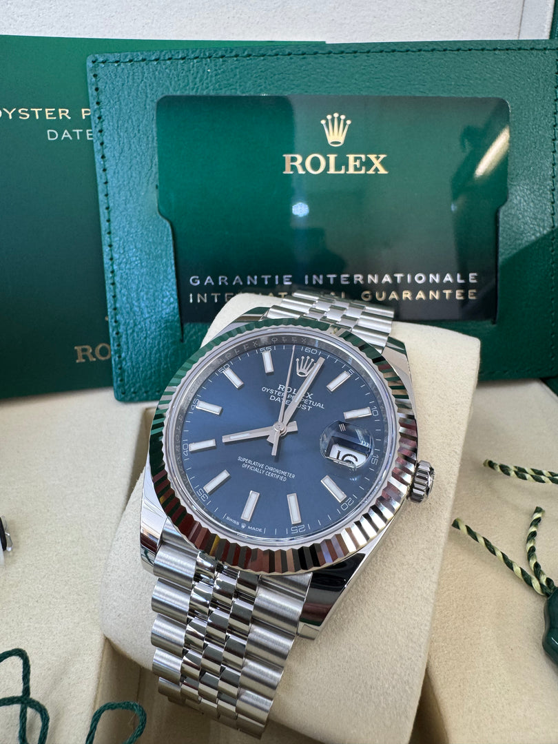 Rolex Datejust 41mm 126334 2026 Blue Index Dial Jubilee