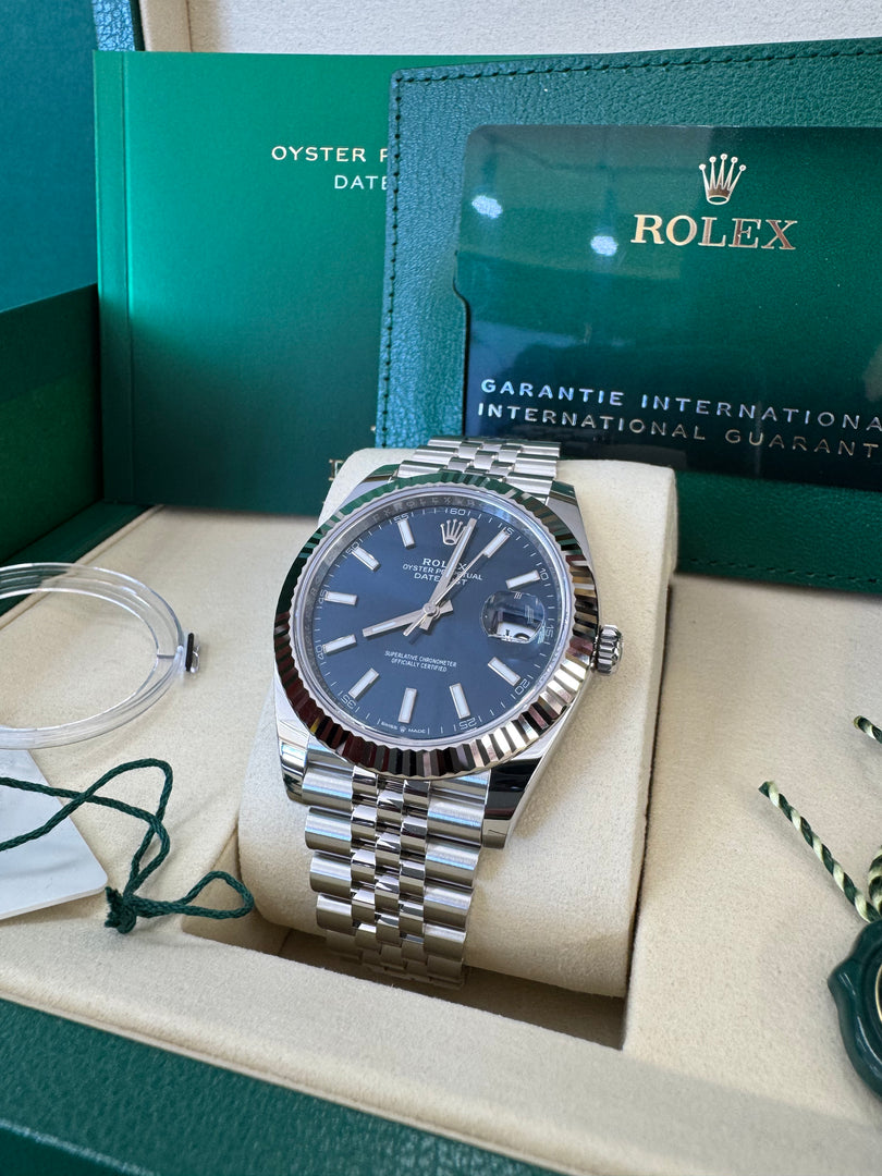 Rolex Datejust 41mm 126334 2026 Blue Index Dial Jubilee