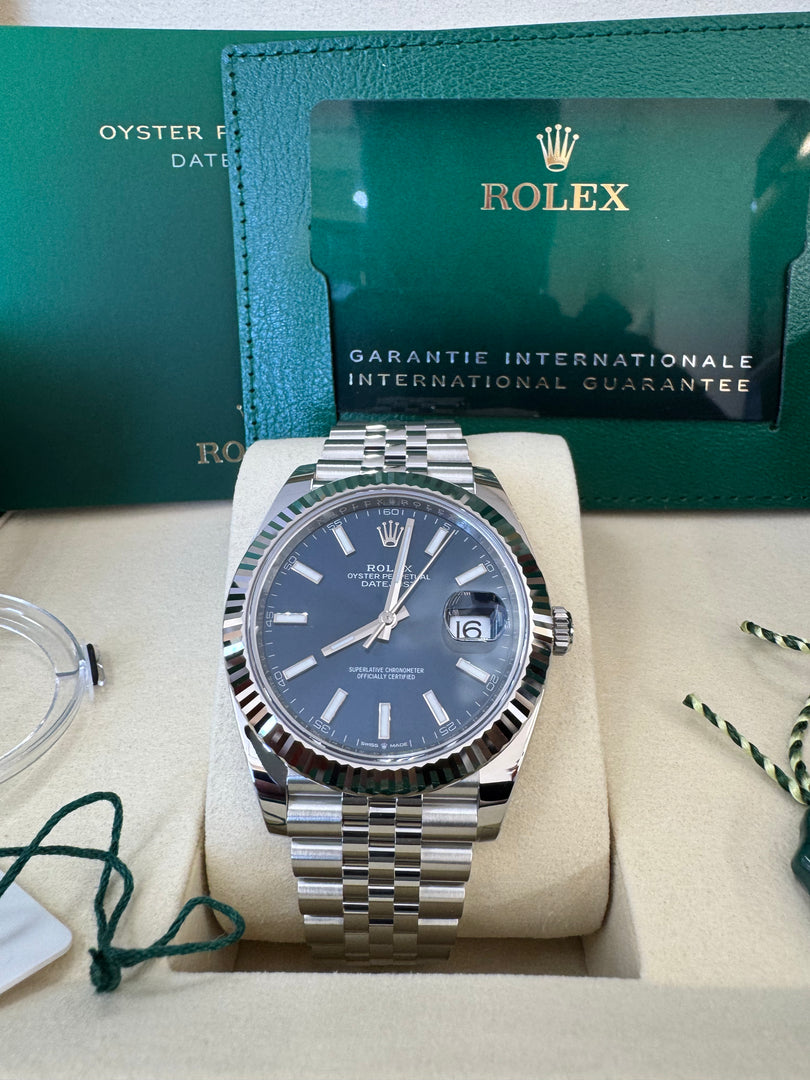 Rolex Datejust 41mm 126334 2026 Blue Index Dial Jubilee