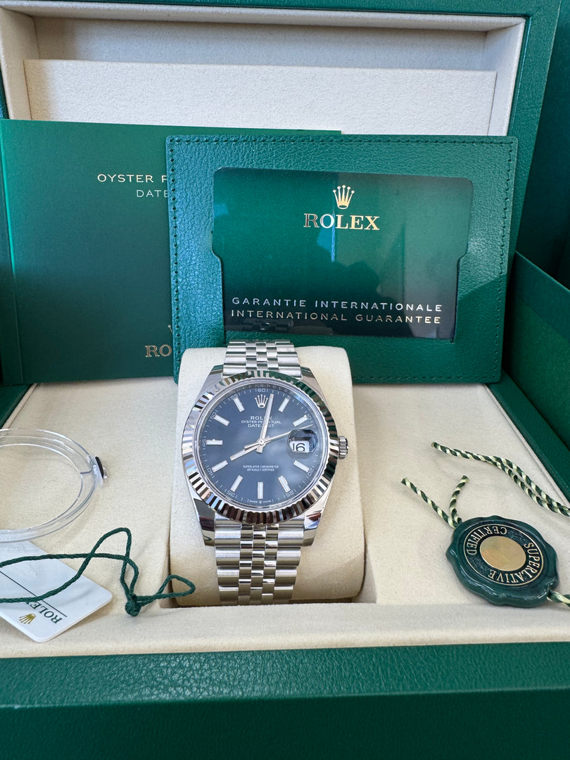 Rolex Datejust 41mm 126334 2026 Blue Index Dial Jubilee