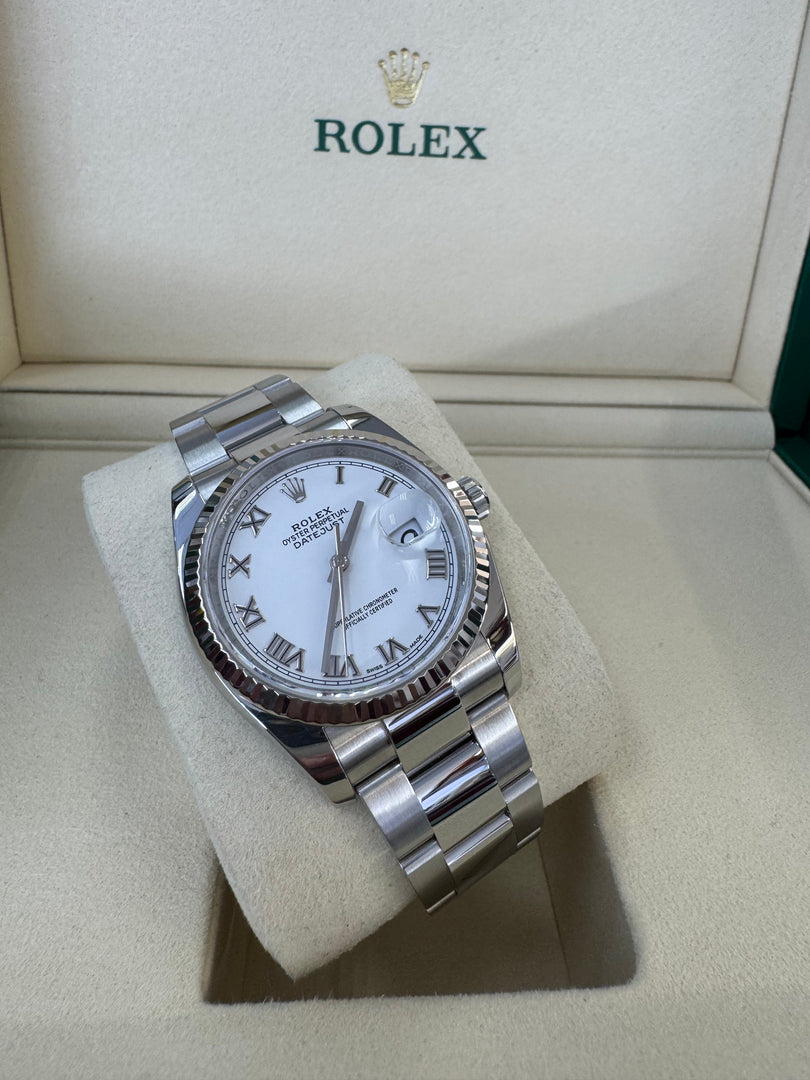Rolex Datejust 36mm 116234 2020 White Roman Dial Oyster