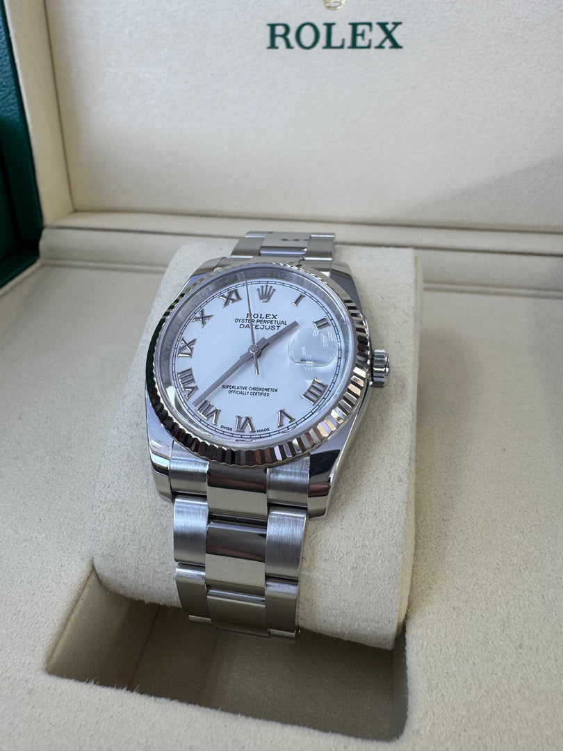 Rolex Datejust 36mm 116234 2020 White Roman Dial Oyster