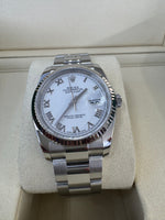 Load image into Gallery viewer, Rolex Datejust 36mm 116234 2020 White Roman Dial Oyster