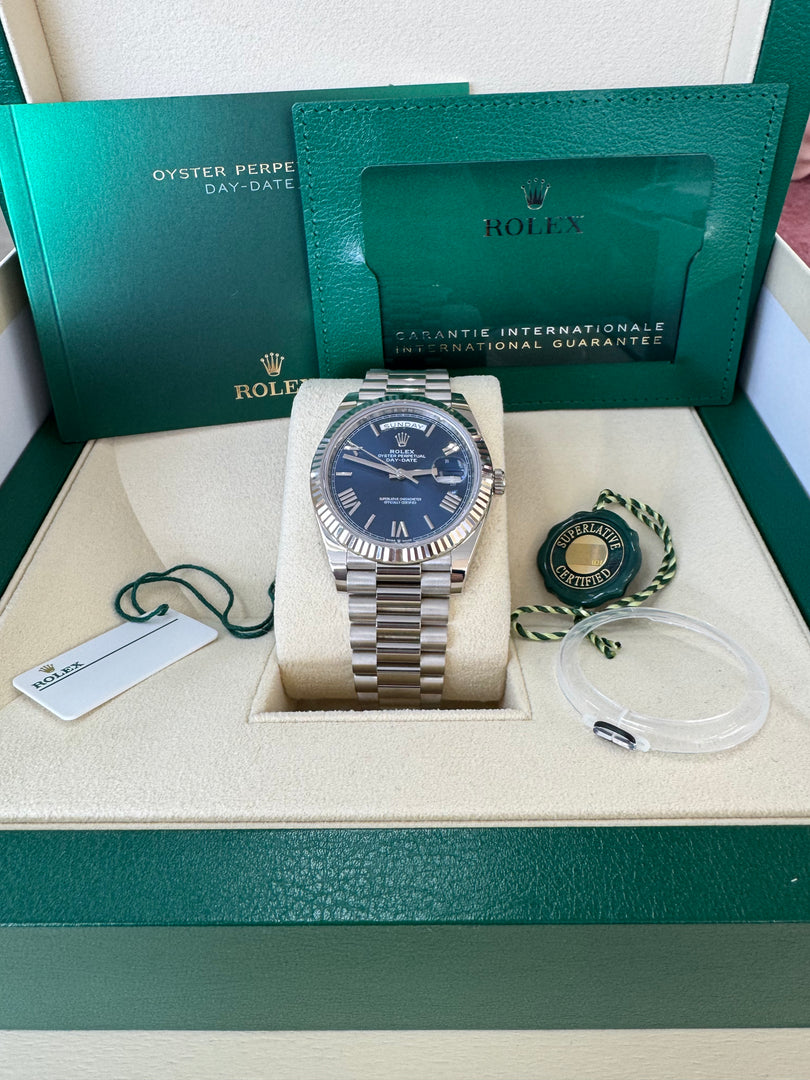 Rolex Day-Date 40 2022 Blue Roman Dial 228239