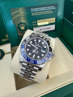 Load image into Gallery viewer, Rolex GMT-Master II "BatGirl" 2026 126710BLNR Jubilee WoodCard
