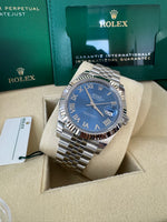 Load image into Gallery viewer, Rolex Datejust 41mm 126334 2025 Blue Azzoro Dial Jubilee
