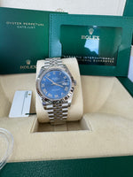 Load image into Gallery viewer, Rolex Datejust 41mm 126334 2025 Blue Azzoro Dial Jubilee
