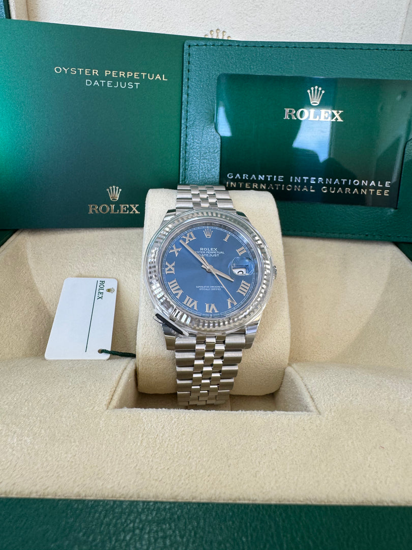 Rolex Datejust 41mm 126334 2025 Blue Azzoro Dial Jubilee