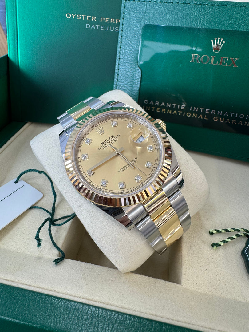 Rolex Datejust 41 Champagane Diamond Dial 126333 2025 Oyster