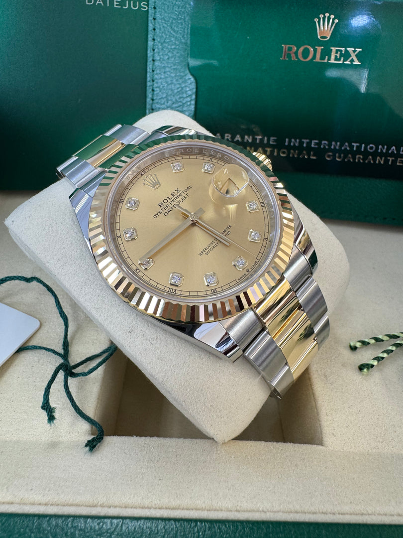 Rolex Datejust 41 Champagane Diamond Dial 126333 2025 Oyster
