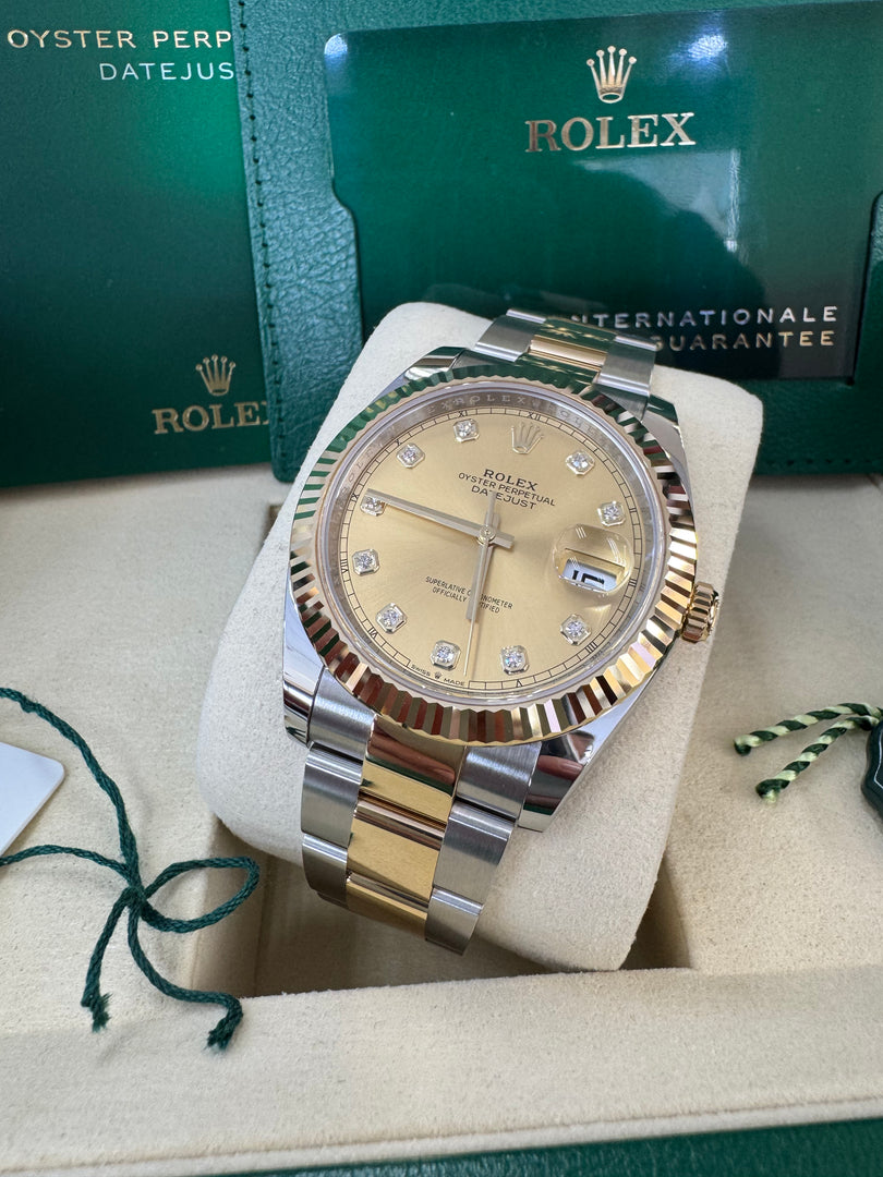 Rolex Datejust 41 Champagane Diamond Dial 126333 2025 Oyster
