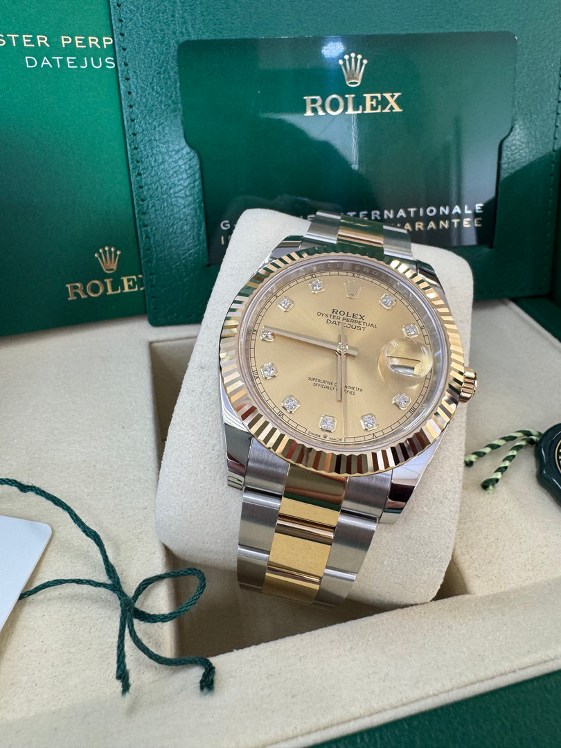 Rolex Datejust 41 Champagane Diamond Dial 126333 2025 Oyster