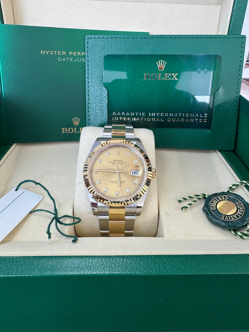 Rolex Datejust 41 Champagane Diamond Dial 126333 2025 Oyster
