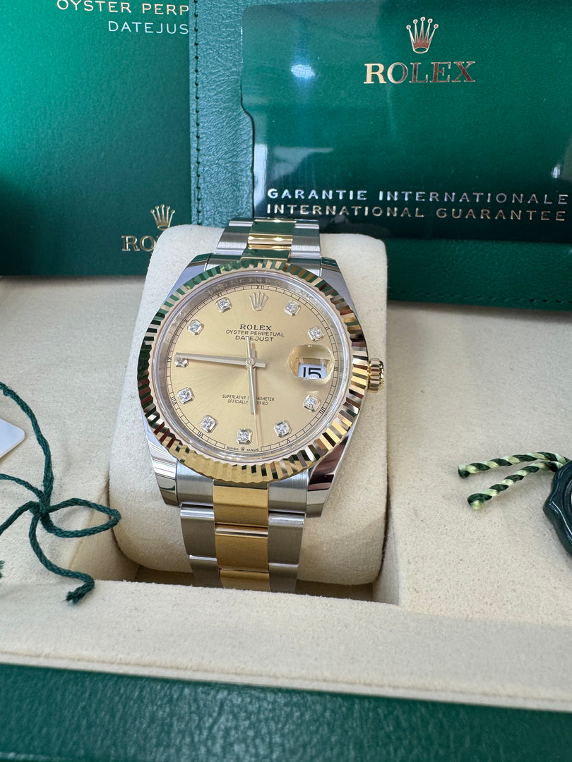 Rolex Datejust 41 Champagane Diamond Dial 126333 2025 Oyster