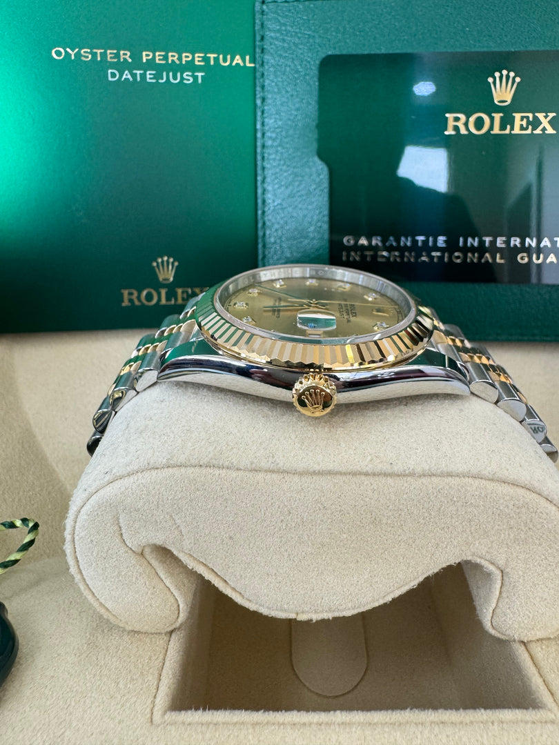 Rolex Datejust 41 Champagne Diamond Dial 126333 2024 Jubilee