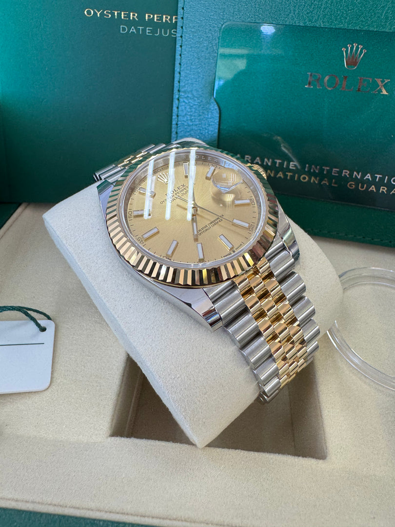 Rolex Datejust 41 Champagne Index Dial 126333 2025 Jubilee