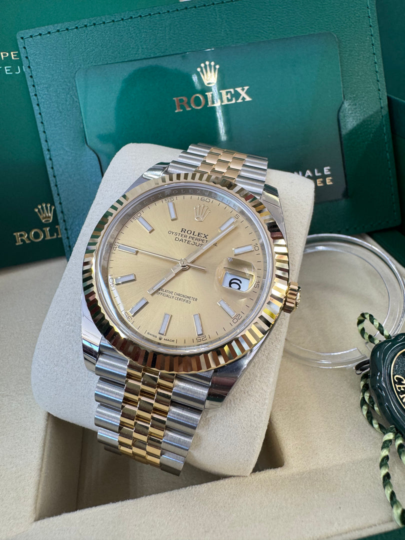 Rolex Datejust 41 Champagne Index Dial 126333 2025 Jubilee