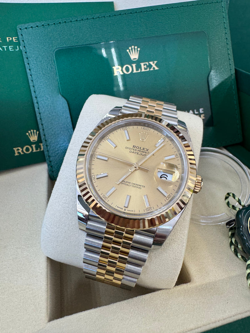 Rolex Datejust 41 Champagne Index Dial 126333 2025 Jubilee