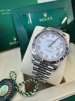 Load image into Gallery viewer, Rolex Datejust 41mm 126334 2025 White Roman Dial Jubilee
