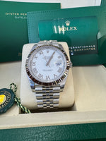 Load image into Gallery viewer, Rolex Datejust 41mm 126334 2025 White Roman Dial Jubilee
