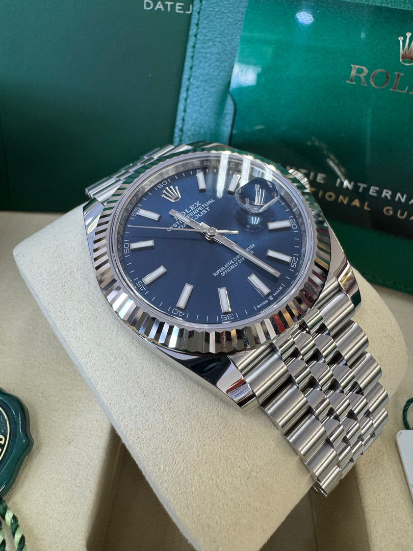 Rolex Datejust 41mm 126334 2025 Blue Index Dial Jubilee