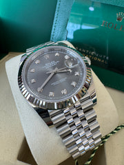 Rolex Datejust 41mm 126334 2025 Slate Diamond Dial Jubilee