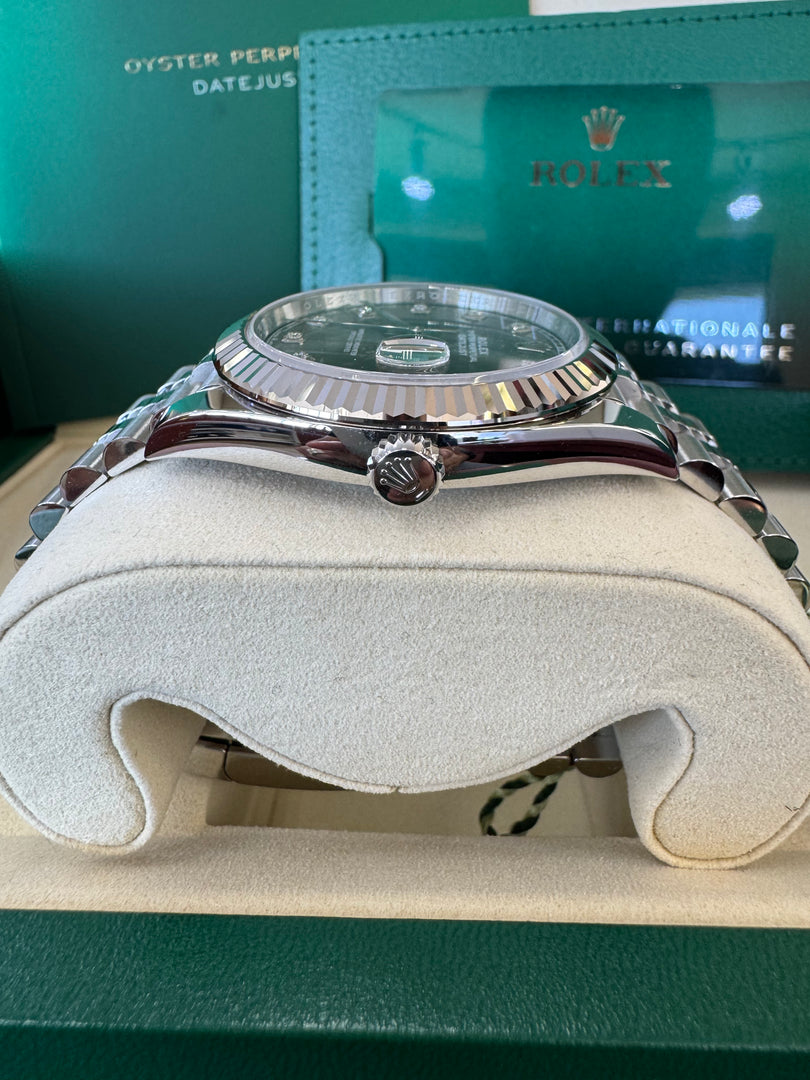 Rolex Datejust 41mm 126334 2025 Slate Diamond Dial Jubilee