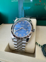 Load image into Gallery viewer, Rolex Datejust 41mm 126334 2025 Blue Roman Dial Jubilee
