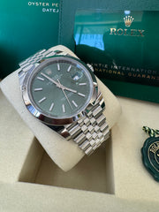 Rolex Datejust 41mm 126300 2025 Mint Green Jubilee