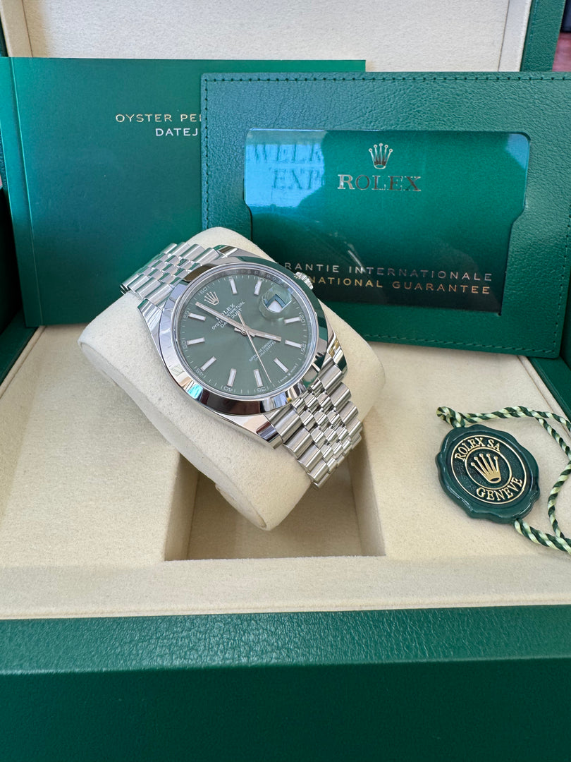Rolex Datejust 41mm 126300 2025 Mint Green Jubilee