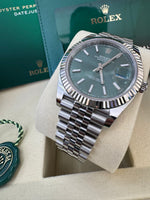 Load image into Gallery viewer, Rolex Datejust 41mm 126334 2025 Mint Green Dial Jubilee
