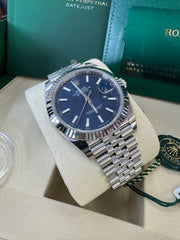 Rolex Datejust 41mm 126334 2025 Blue Index Dial Jubilee