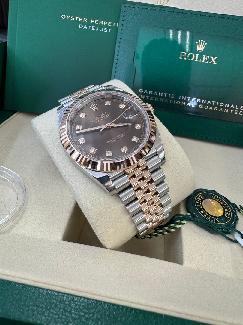 Rolex Datejust 41 Chocolate Diamond Dial 126331 2025 Jubilee