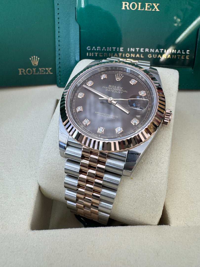 Rolex Datejust 41 Chocolate Diamond Dial 126331 2025 Jubilee