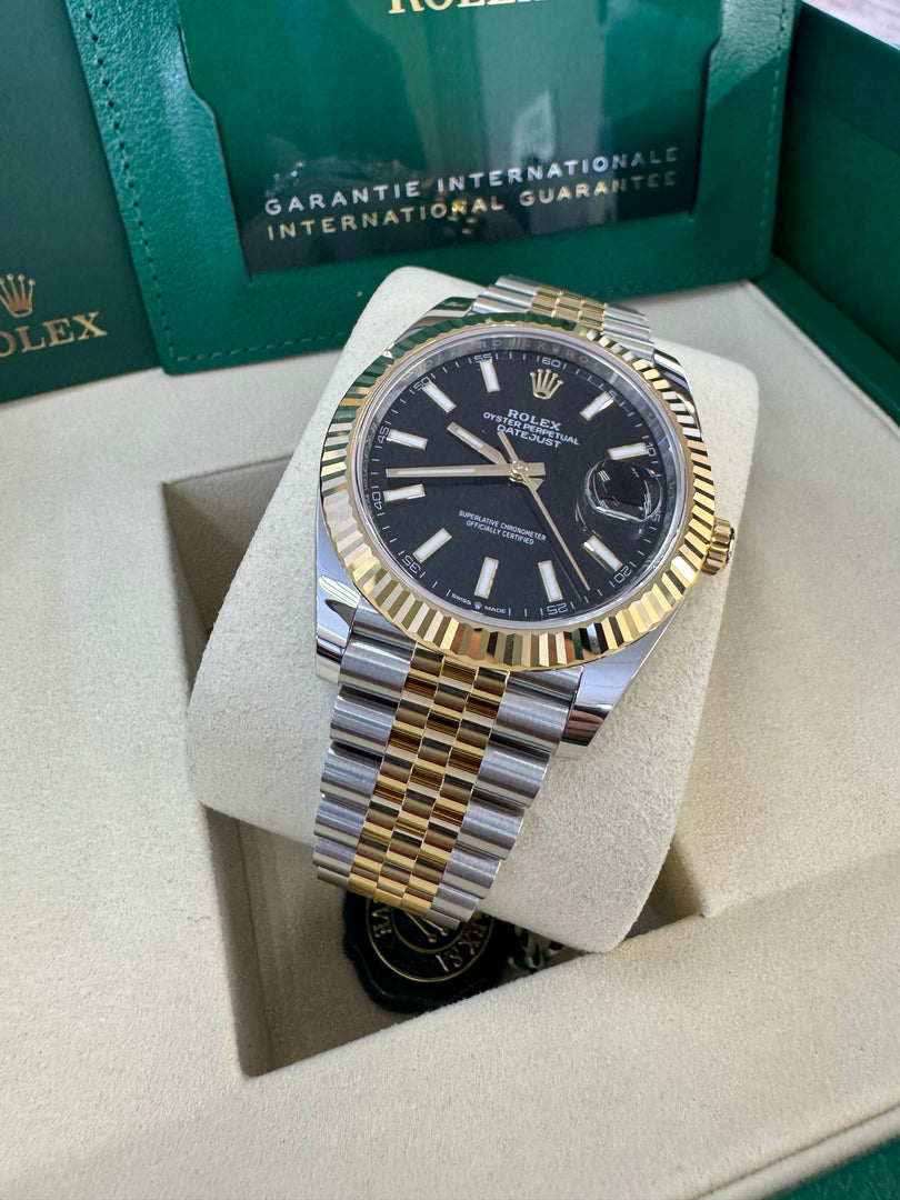 Rolex Datejust 41 Black Index Dial 126333 2025 Jubilee