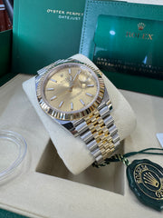 Rolex Datejust 41 Champagne Index Dial 126333 2025 Jubilee