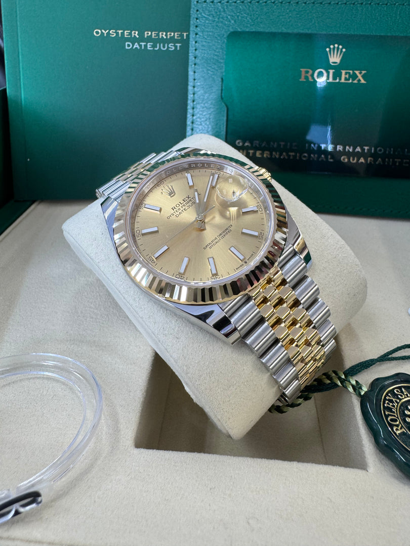 Rolex Datejust 41 Champagne Index Dial 126333 2025 Jubilee