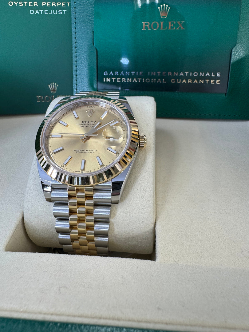 Rolex Datejust 41 Champagne Index Dial 126333 2025 Jubilee